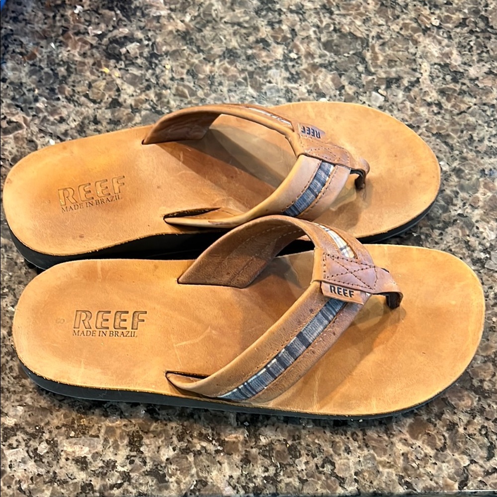 Reef Tan and Blue Men's Sandals